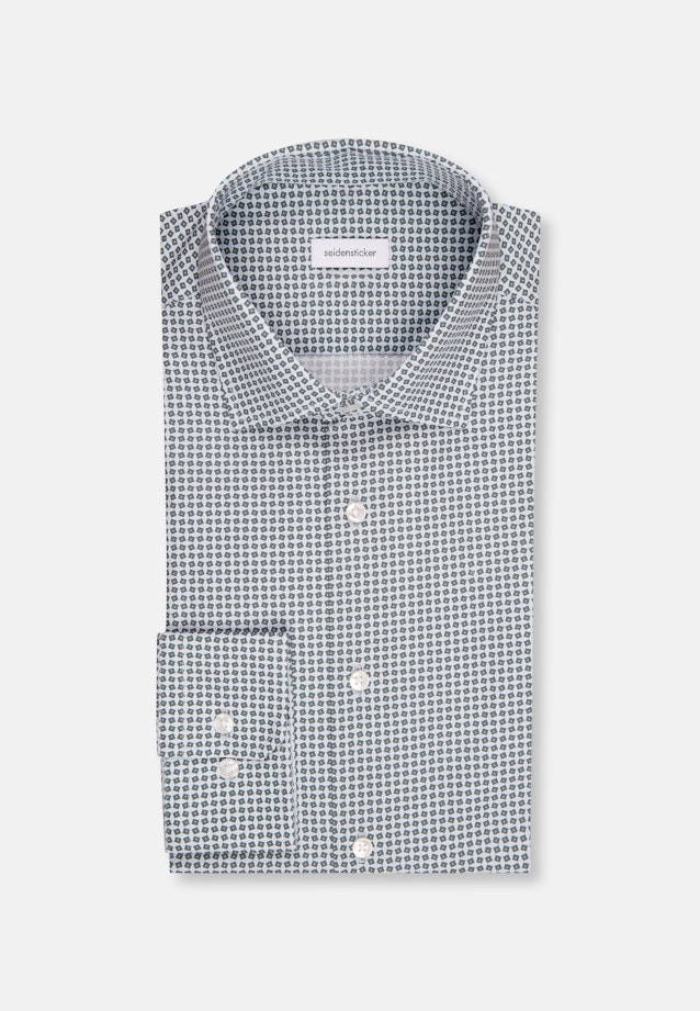 Slim Business Hemd Druck in Grün |  Seidensticker Onlineshop