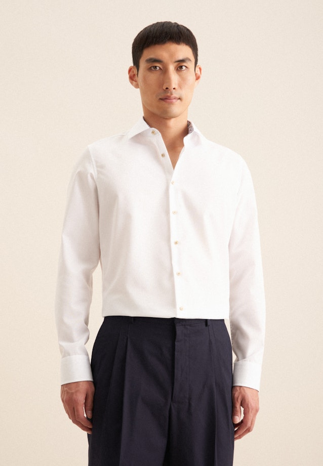 Slim Business Hemd Uni in Weiß |  Seidensticker Onlineshop