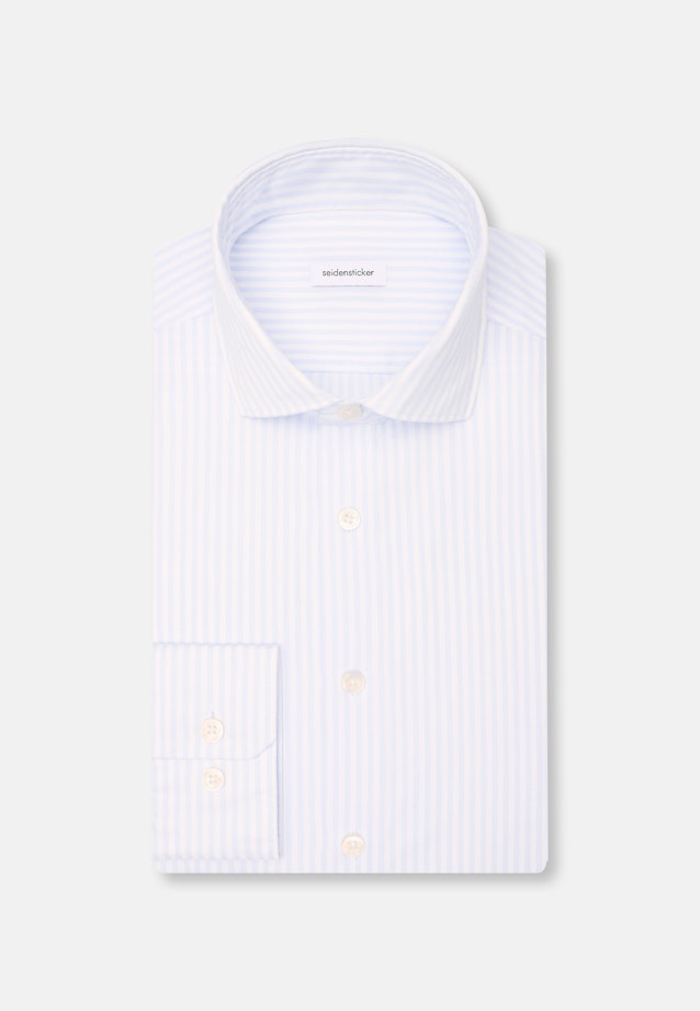 Regular Chemise décontractée rayures in Bleu Clair |  Seidensticker Onlineshop