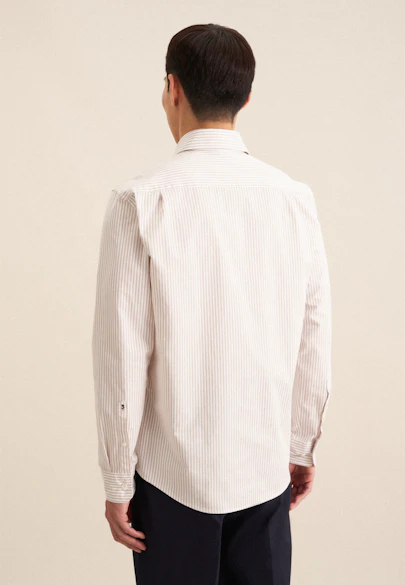 Regular Chemise décontractée rayures in Beige |  Seidensticker Onlineshop