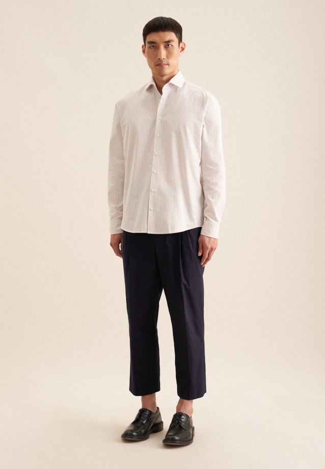 Regular Casual shirt Stripe in Beige |  Seidensticker Onlineshop