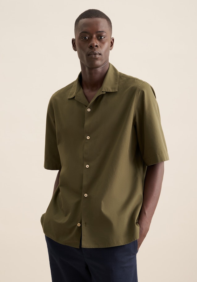 Regular Casual Hemd Uni in Grün | Seidensticker Onlineshop