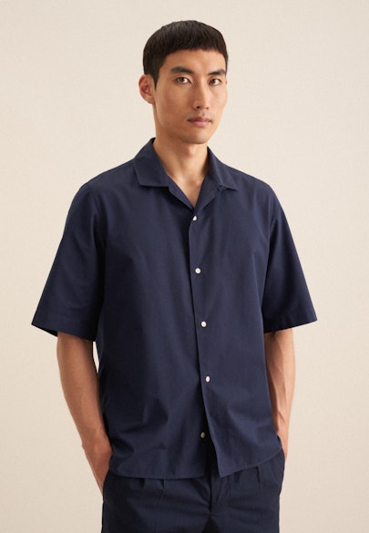 Regular Casual Hemd Uni in Dunkelblau |  Seidensticker Onlineshop