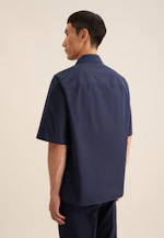 Regular Chemise décontractée Uni in Bleu Foncé |  Seidensticker Onlineshop