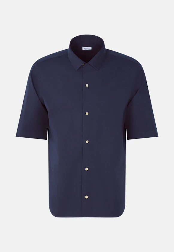 Regular Chemise décontractée Uni in Bleu Foncé |  Seidensticker Onlineshop
