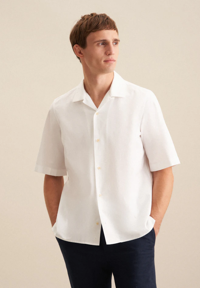 Regular Casual Hemd Uni in Weiß | Seidensticker Onlineshop