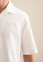 Regular Chemise décontractée Uni in Blanc |  Seidensticker Onlineshop