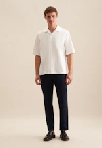 Regular Chemise décontractée Uni in Blanc |  Seidensticker Onlineshop