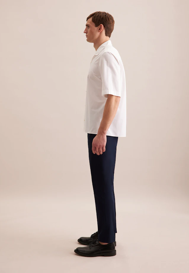 Regular Chemise décontractée Uni in Blanc |  Seidensticker Onlineshop