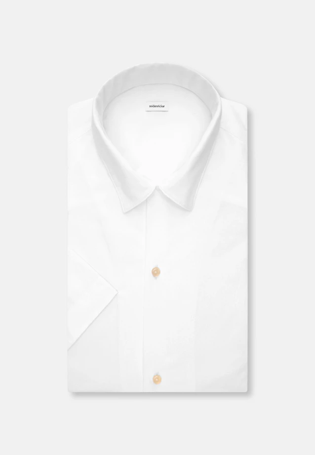 Regular Chemise décontractée Uni in Blanc |  Seidensticker Onlineshop
