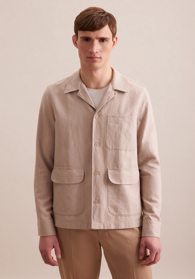 Regular Veste Uni in Marron | Seidensticker Onlineshop