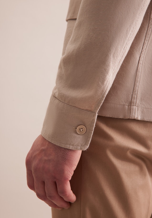 Regular Veste Uni in Marron | Seidensticker Onlineshop
