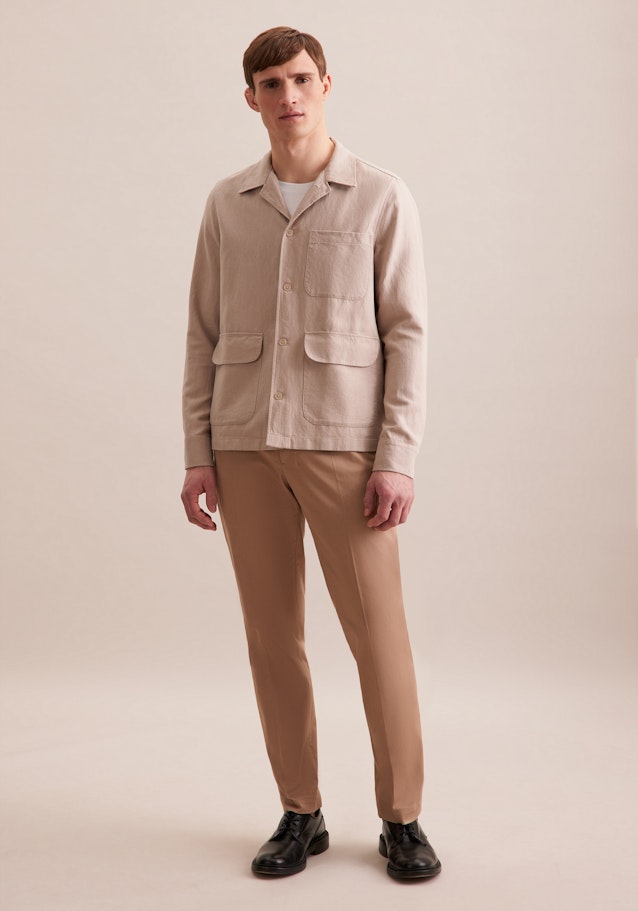Regular Veste Uni in Marron | Seidensticker Onlineshop