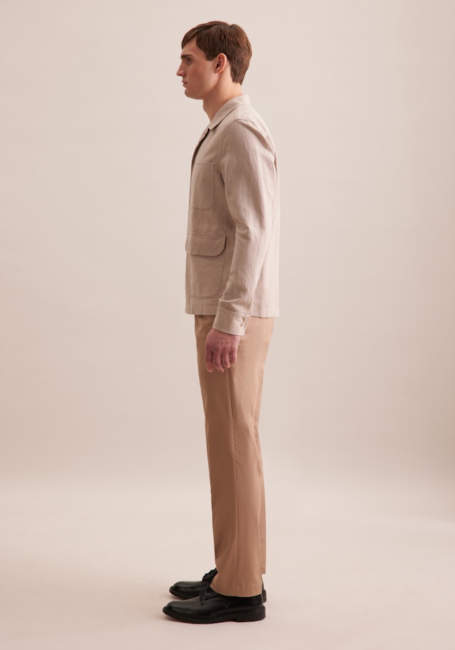 Regular Veste Uni in Marron | Seidensticker Onlineshop