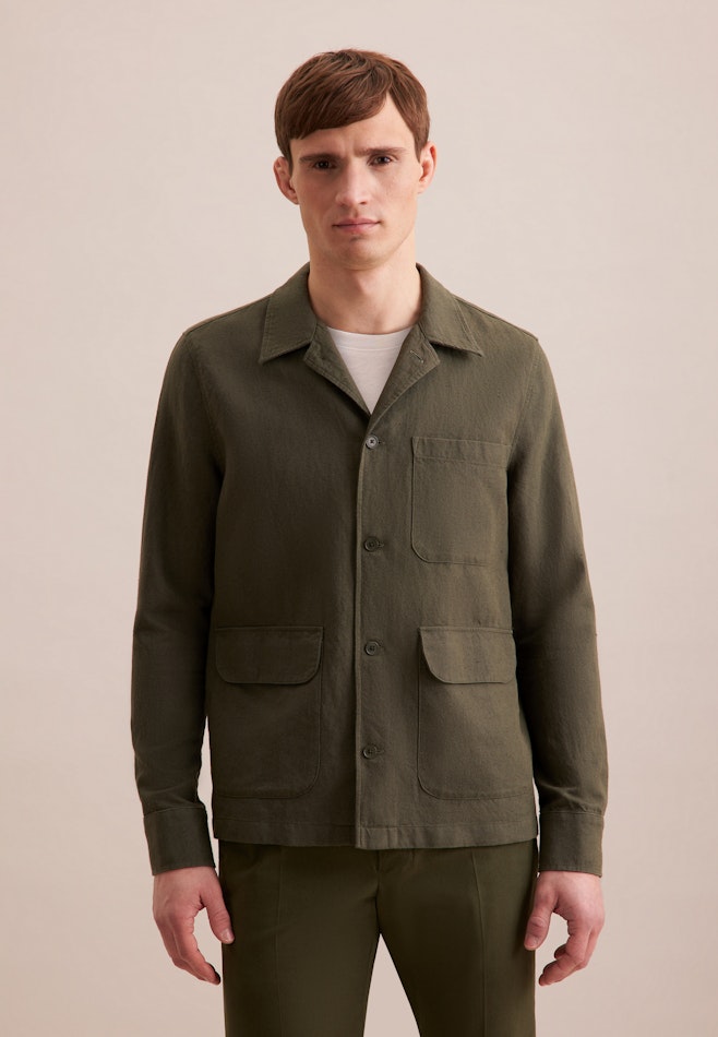 Regular Jacke Uni in Grün | Seidensticker Onlineshop