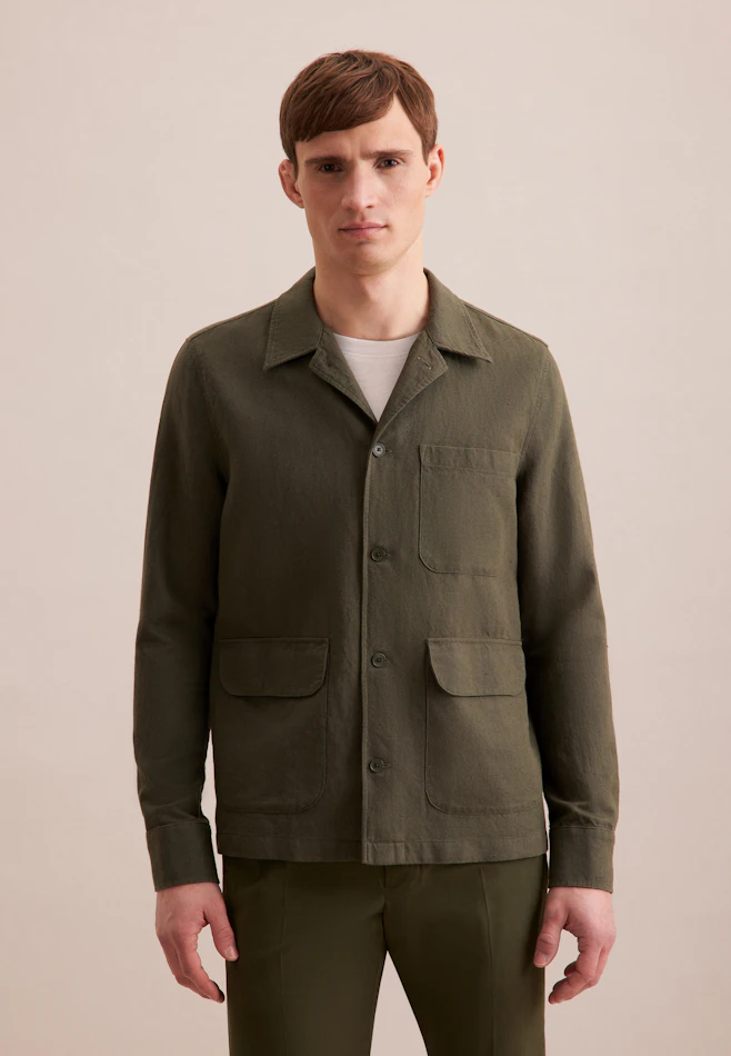 Regular Veste Uni dans Vert | Boutique en ligne Seidensticker