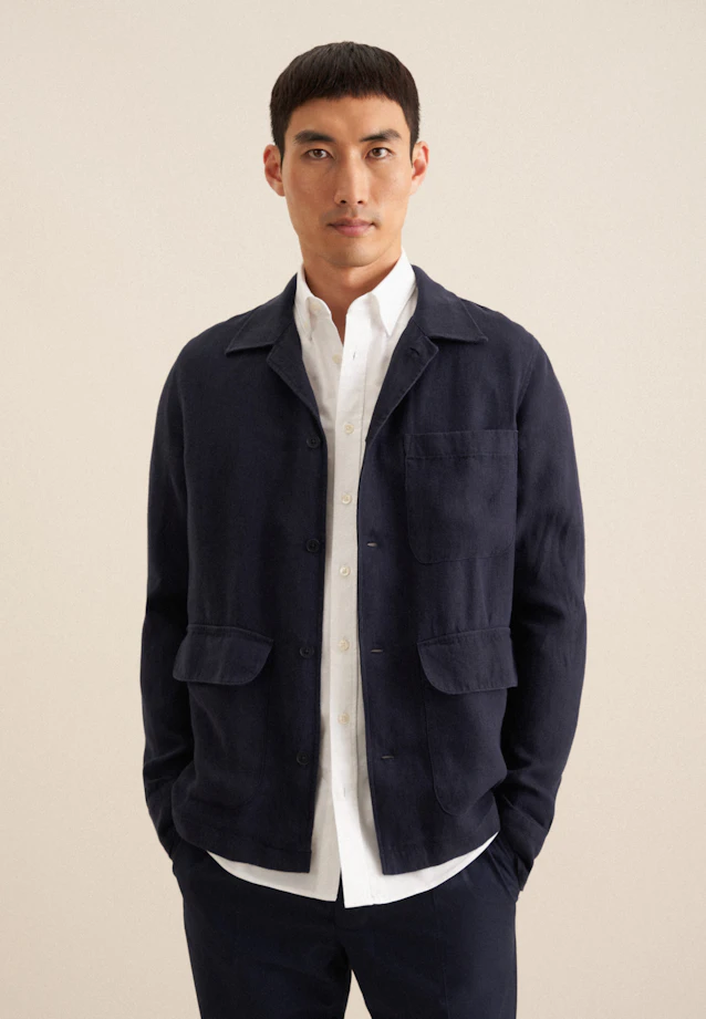 Regular Jacke Uni in Dunkelblau |  Seidensticker Onlineshop