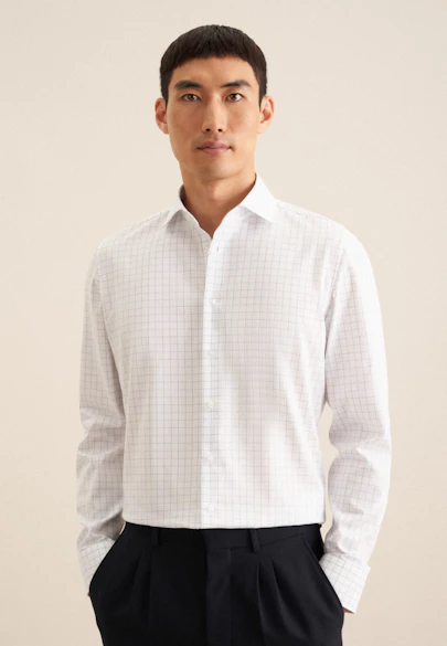 Slim Chemise d'affaires carreaux in Bleu Moyen |  Seidensticker Onlineshop