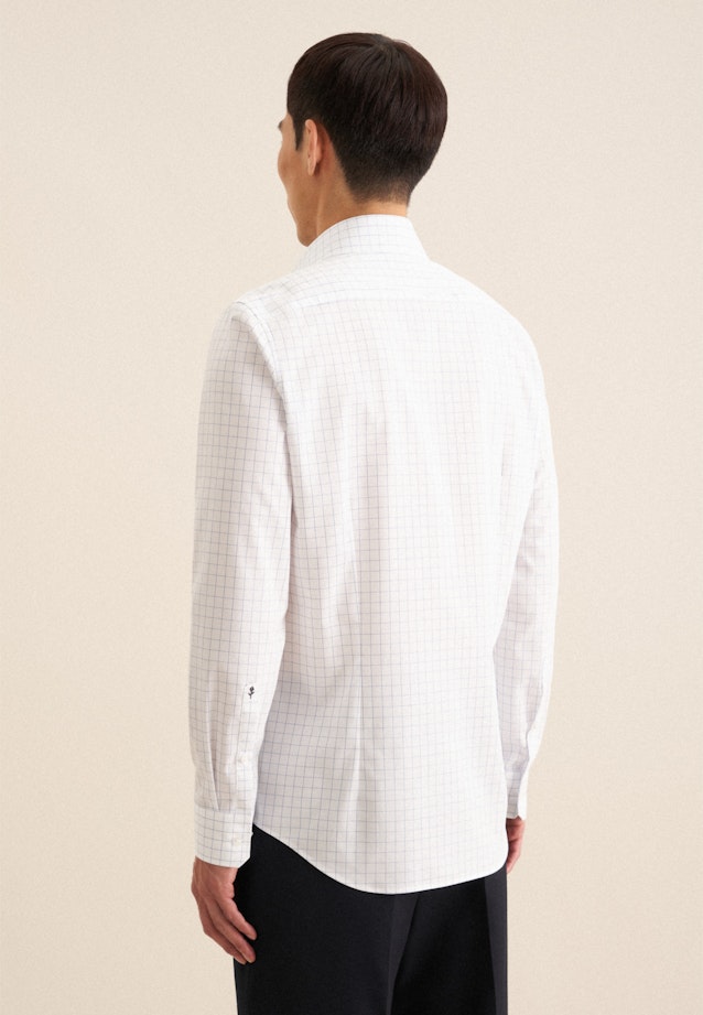 Slim Business Hemd Karo in Mittelblau |  Seidensticker Onlineshop