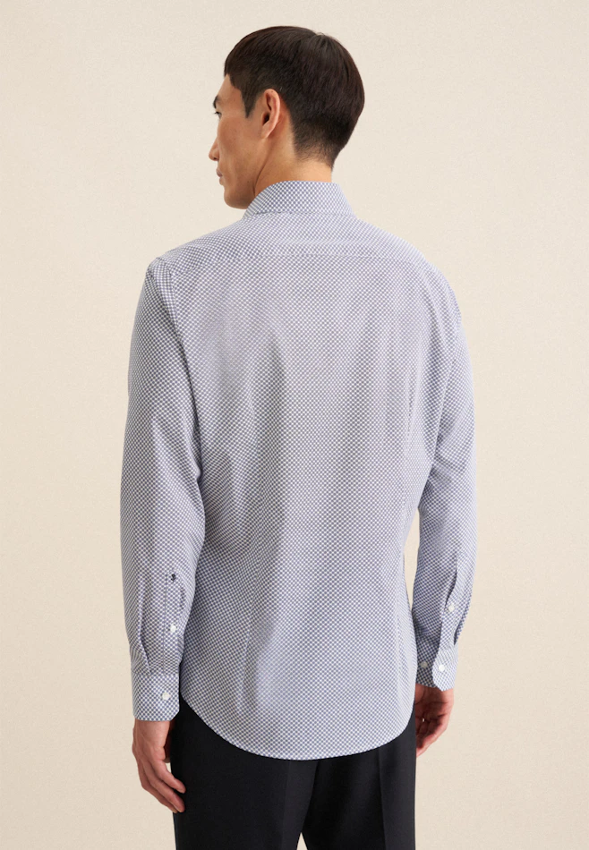 Slim Performance shirt Print in Light Blue | Seidensticker online shop