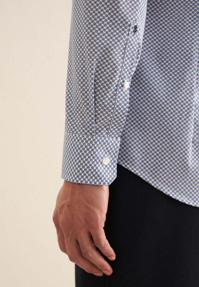 Slim Chemise Performance Imprimé in Bleu Clair |  Seidensticker Onlineshop