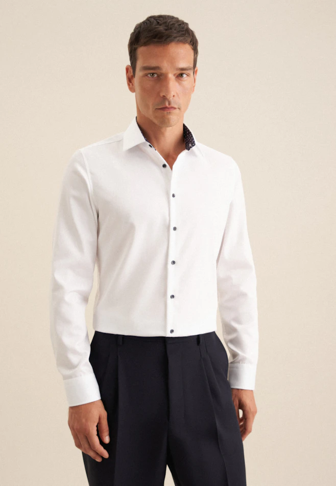 Slim Business Hemd Uni in Weiß | Seidensticker Onlineshop