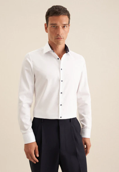Slim Business shirt Uni in White |  Seidensticker Onlineshop
