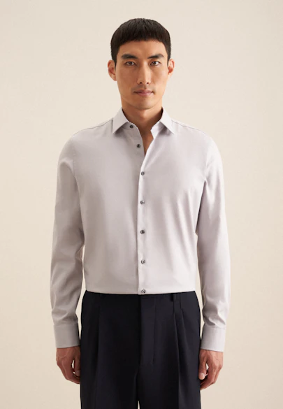 Slim Business Hemd Uni in Grau |  Seidensticker Onlineshop