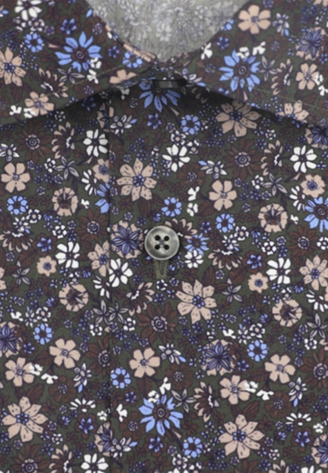 Shaped Business Hemd Floral in Braun |  Seidensticker Onlineshop