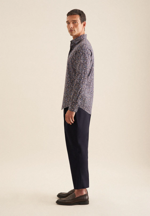 Shaped Business Hemd Floral in Braun |  Seidensticker Onlineshop