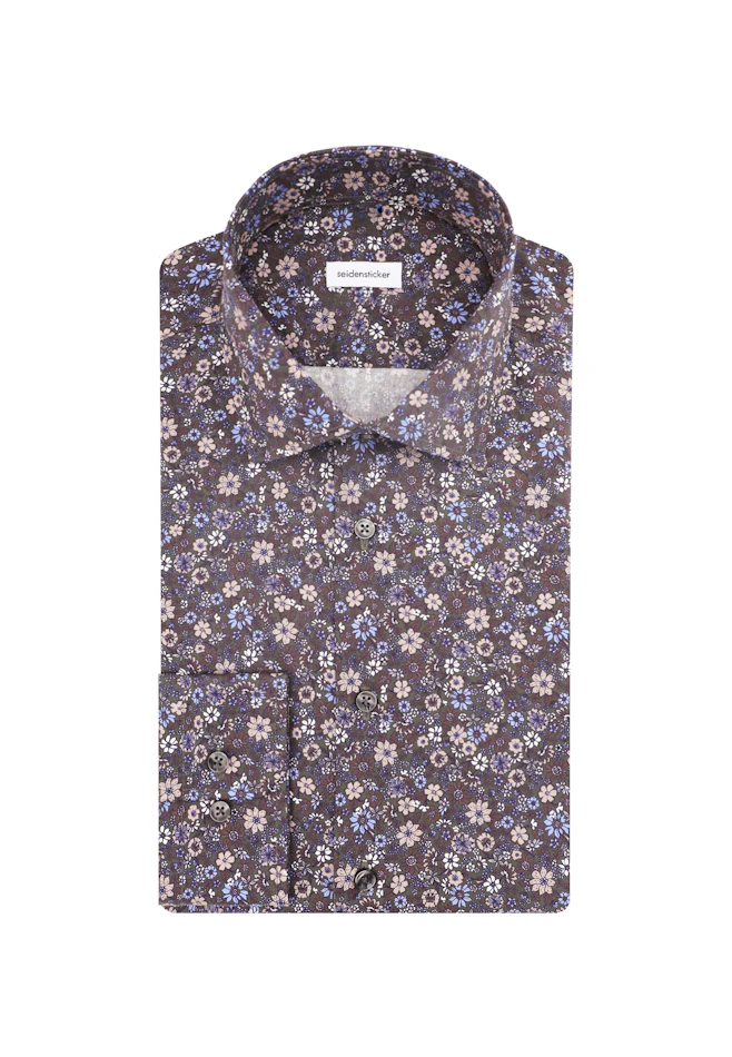Shaped Chemise d'affaires Floral dans Marron | Boutique en ligne Seidensticker