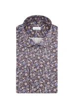 Shaped Business Hemd Floral in Braun |  Seidensticker Onlineshop