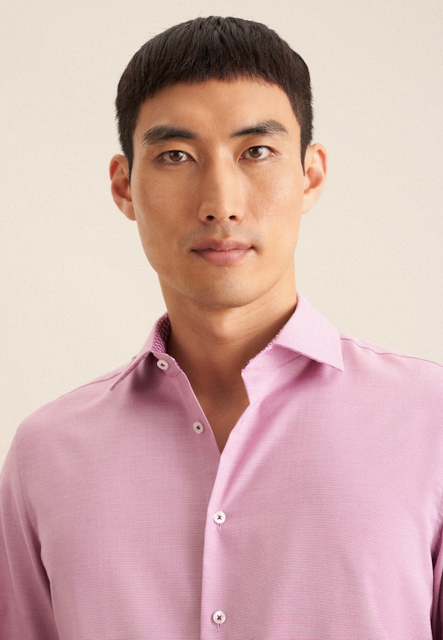 Shaped Business Hemd Struktur in Rosa/Pink |  Seidensticker Onlineshop