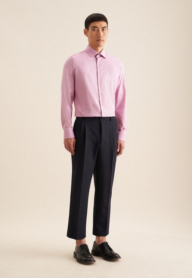 Shaped Business Hemd Struktur in Rosa/Pink |  Seidensticker Onlineshop