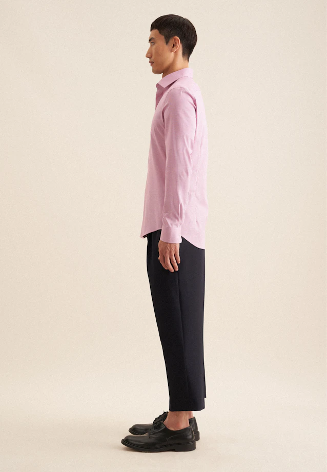 Shaped Business Hemd Struktur in Rosa/Pink |  Seidensticker Onlineshop