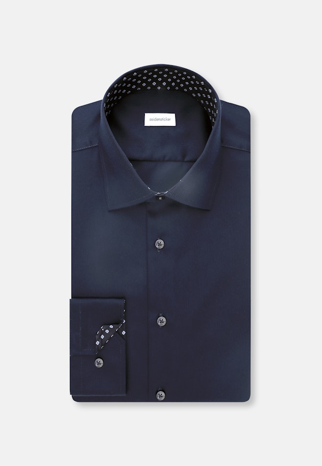Shaped Chemise d'affaires Uni dans Bleu Foncé | Boutique en ligne Seidensticker