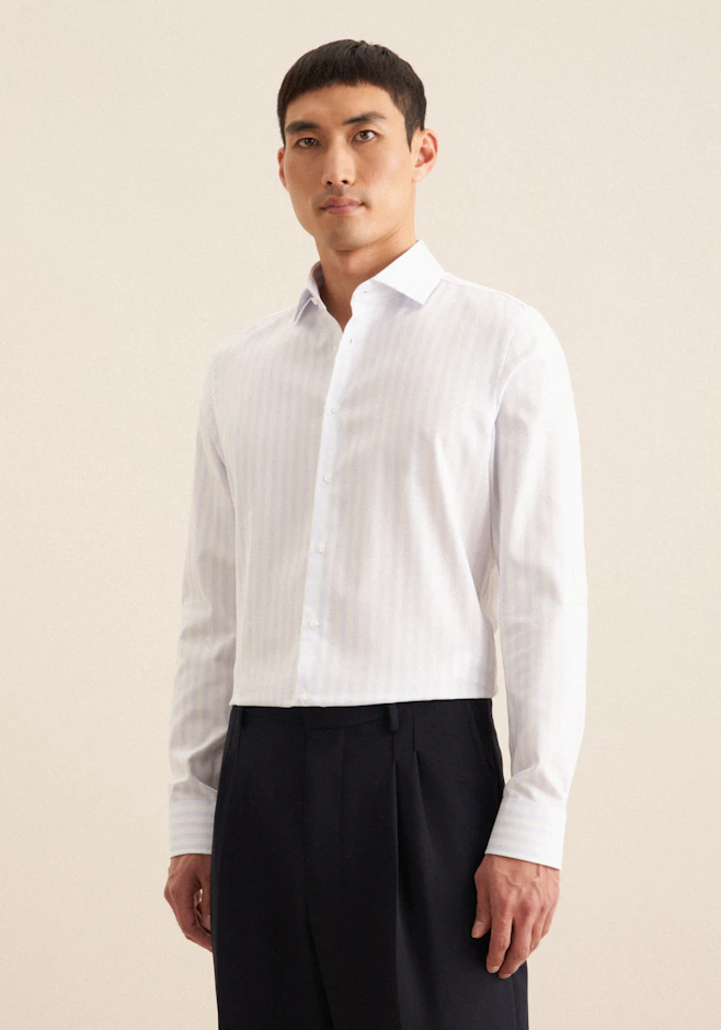 X-Slim Business Hemd Streifen in Hellblau | Seidensticker Onlineshop