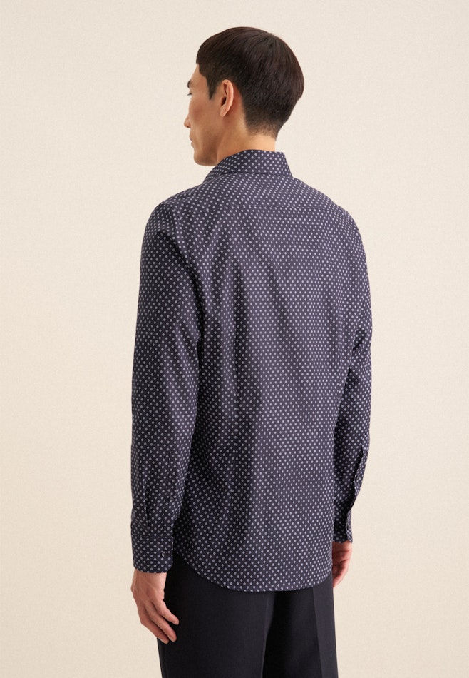 X-Slim Business shirt Print in Dark Blue | Seidensticker online shop