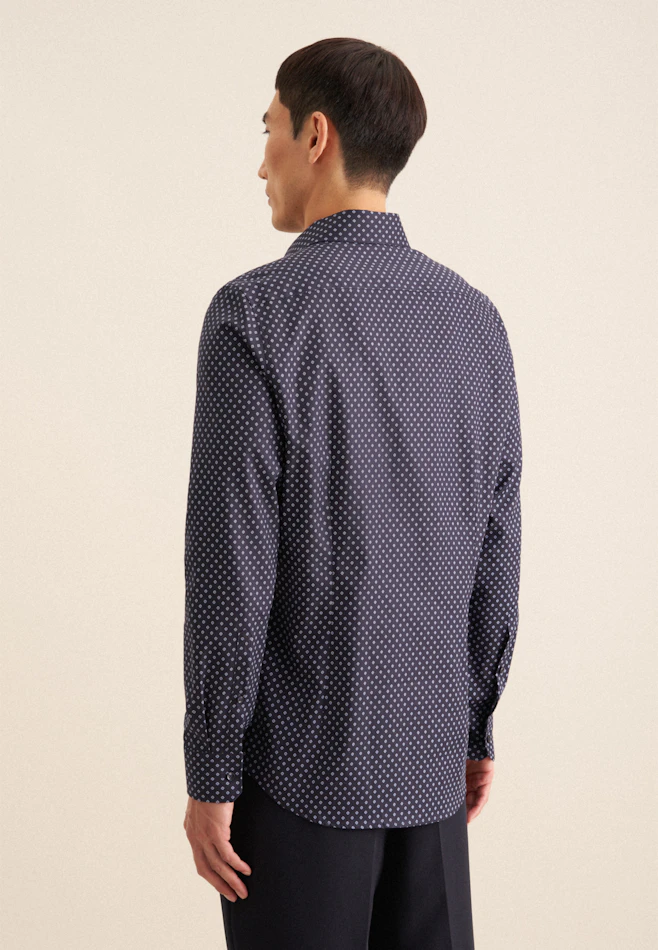 X-Slim Business shirt Print in Dark Blue | Seidensticker online shop