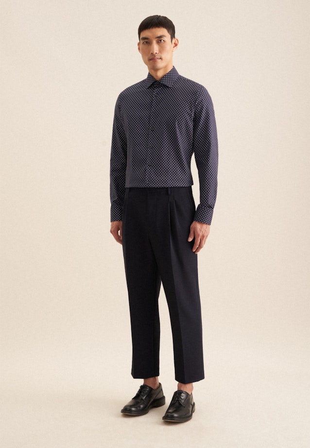 X-Slim Business shirt Print in Dark Blue |  Seidensticker Onlineshop