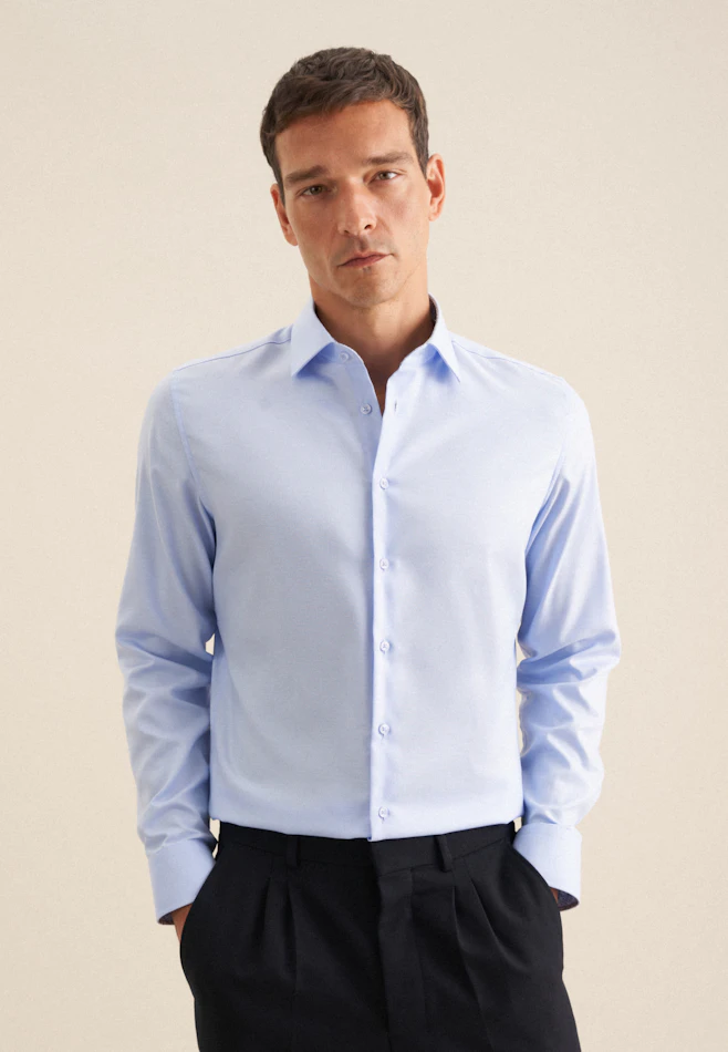 X-Slim Chemise d'affaires Uni dans Bleu Clair | Boutique en ligne Seidensticker