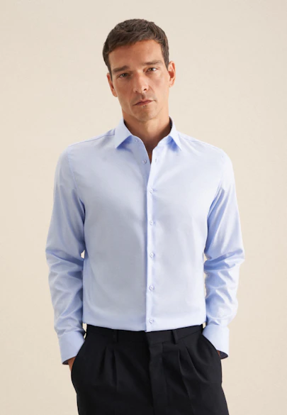 X-Slim Chemise d'affaires Uni in Bleu Clair |  Seidensticker Onlineshop