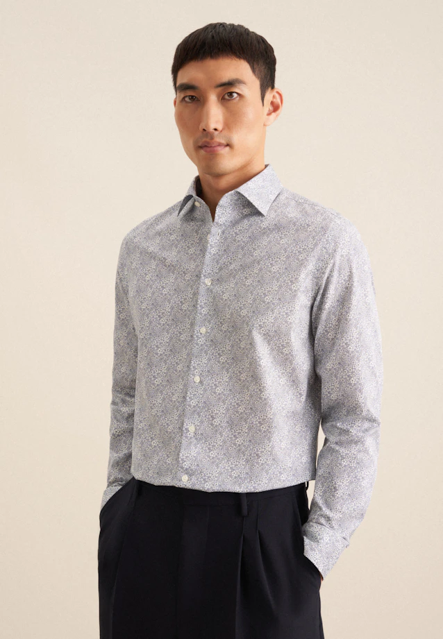 Slim Business Hemd Floral in Hellblau |  Seidensticker Onlineshop