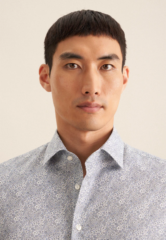 Slim Business Hemd Floral in Hellblau |  Seidensticker Onlineshop