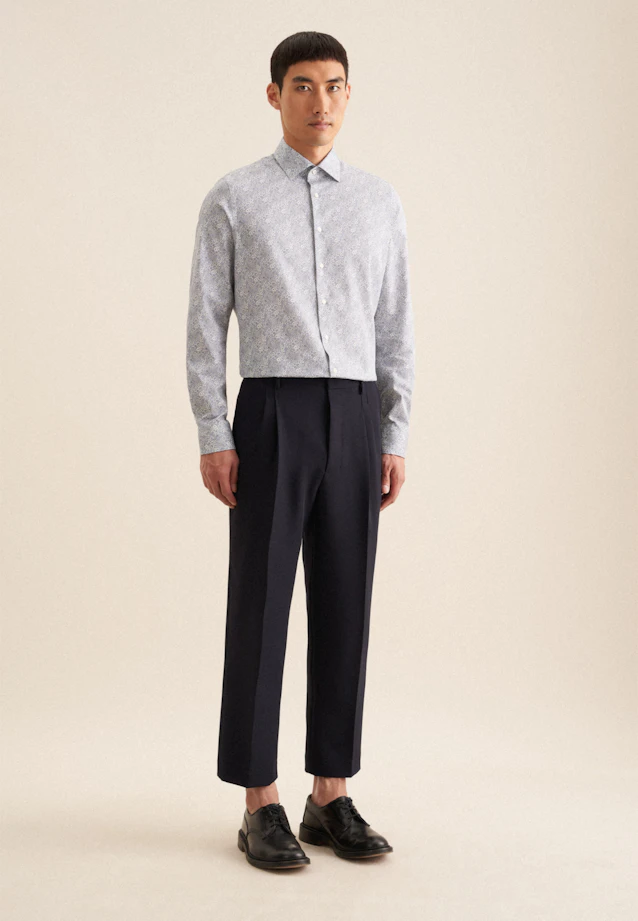 Slim Business Hemd Floral in Hellblau |  Seidensticker Onlineshop