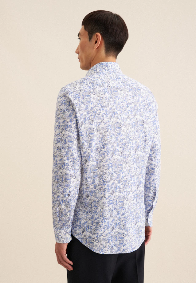 Slim Chemise d'affaires Floral in Bleu Clair |  Seidensticker Onlineshop