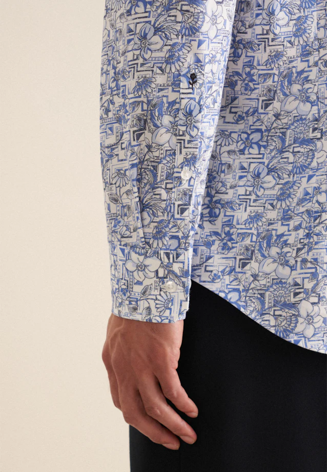 Slim Chemise d'affaires Floral in Bleu Clair |  Seidensticker Onlineshop