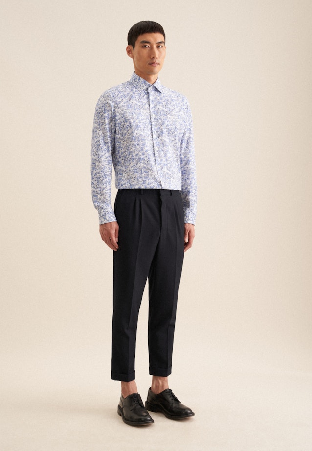 Slim Business shirt Floral in Light Blue |  Seidensticker Onlineshop