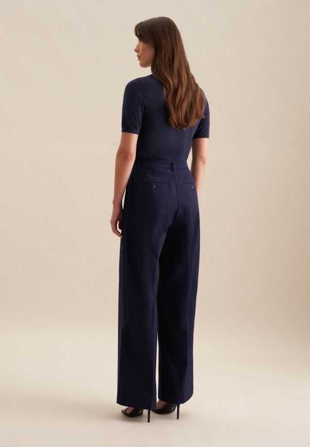 Regular Pantalon Uni in Bleu Foncé |  Seidensticker Onlineshop