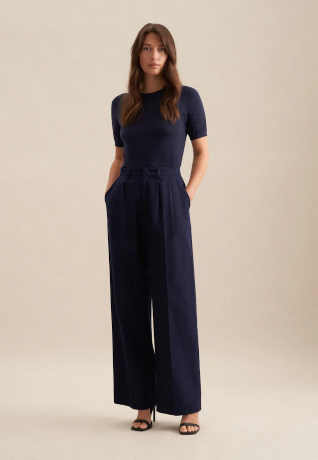 Regular Trousers Uni in Dark Blue |  Seidensticker Onlineshop